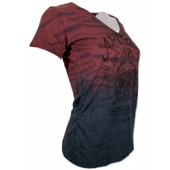 AFFLICTION Women's T-Shirt S/S AC CALI RIDE Tee - Picture 9 of 10